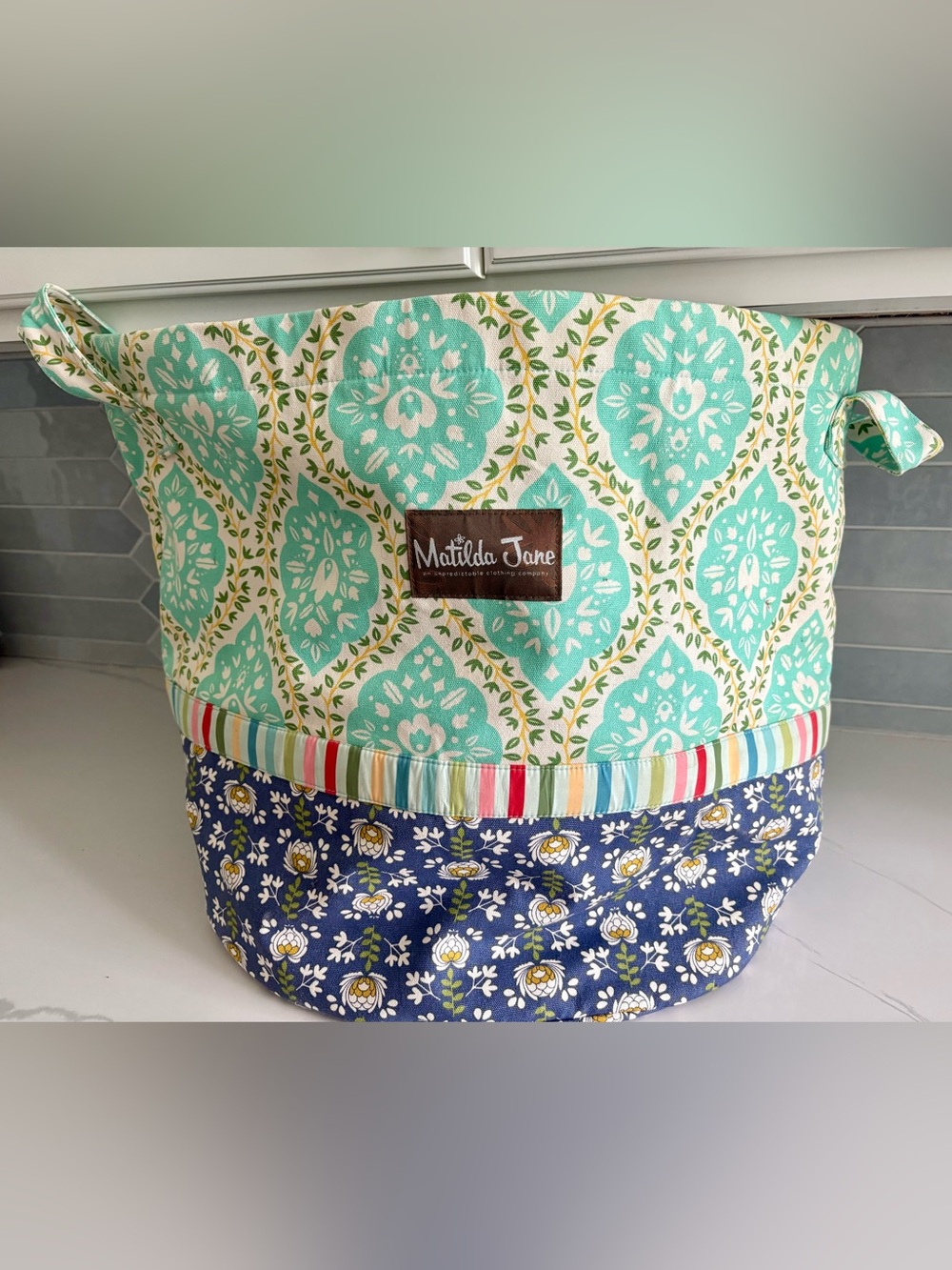 Matilda Jane Brilliant Daydream Neat & Tidy Fabric Storage Bin Bucket Bag NWOT